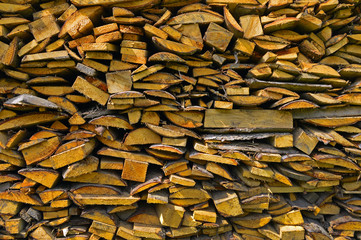 Pile of wooden bars