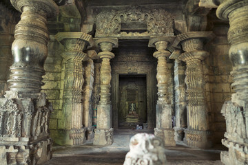 DAMBAL, Karnataka State, India. Doddabasappa Temple