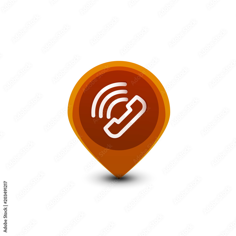 Wall mural vector phone support web button
