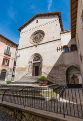 Tagliacozzo (Italy) - A small pretty village in the province of L'Aquila, in the mountain region of Abruzzo, during the spring. Here the historic center.