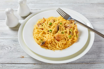 portion of delicious Tetrazzini, top view