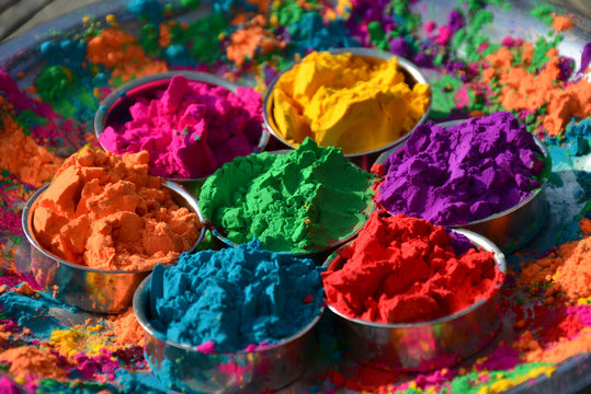 2 x Holi Pulver Festival Farbbeutel Gulal Fotoshooting 10 Farben 