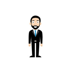 Cool businessman with business suit and beard