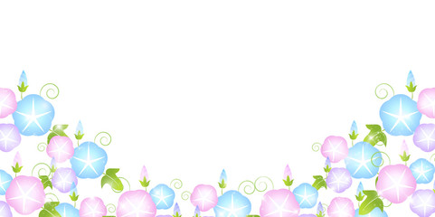 あさがお　夏　風景　背景 