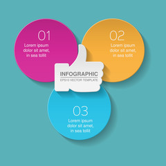 Vector infographic template for diagram, graph, presentation, chart, business concept with 3 options.