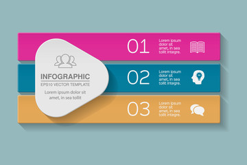 Vector infographic template for diagram, graph, presentation, chart, business concept with 3 options.