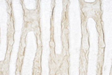 White self made paper pressed sheet texture background. Embossed lace pattern.