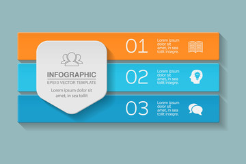 Vector infographic template for diagram, graph, presentation, chart, business concept with 3 options.