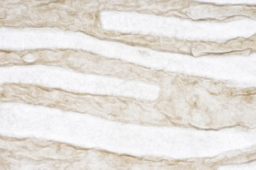 White self made paper pressed sheet texture background. Embossed lace pattern.