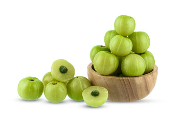Indian gooseberry isolated on white background