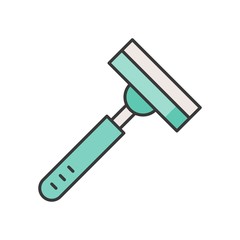 Personal care product, razor filled outline icon