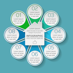 Vector infographic template for diagram, graph, presentation, chart, business concept with 6 options.
