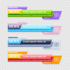 Set of Breaking News Title Templates