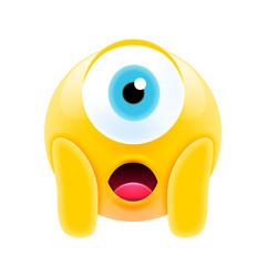 Face Screaming in Fear Cyclop Emoji