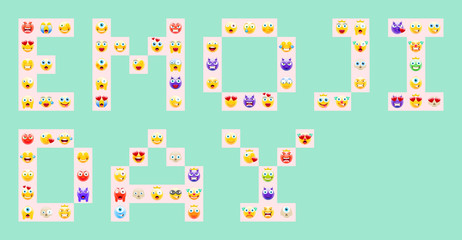 Fototapeta premium World Emoji Day Vector Illustration