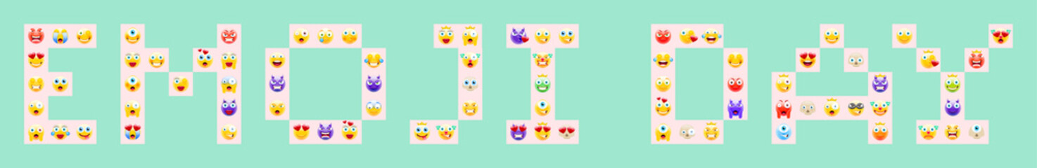 World Emoji Day Vector Illustration