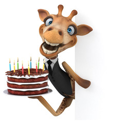 Fun giraffe - 3D Illustration © Julien Tromeur