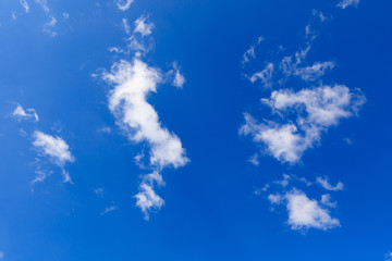 Clouds on a blue sky as a background