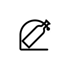 Wine bottle holder icon