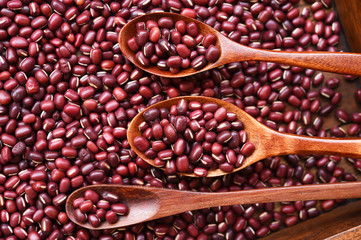 close up of red beans for background