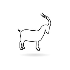 Goat line icon