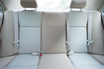 rear line seats interior of modern car