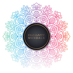 Vector round abstract circle. Mandala style.