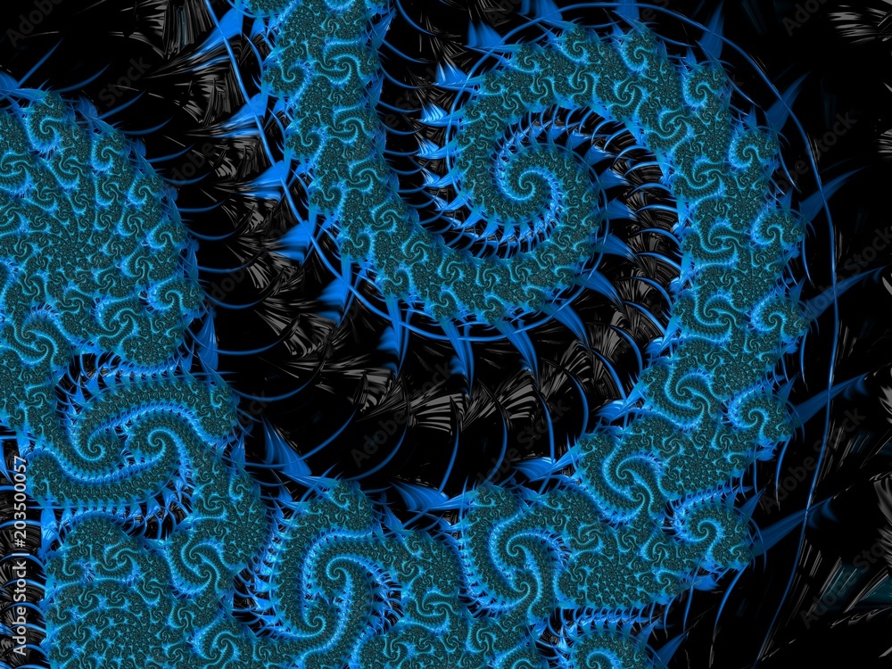 Fototapete fractal pc rendering color grading iteration