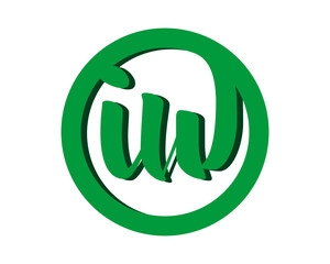 green circle initial letter typography typeset logotype alphabet font image vector icon logo symbol