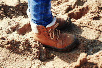 Boys adventure by the beach