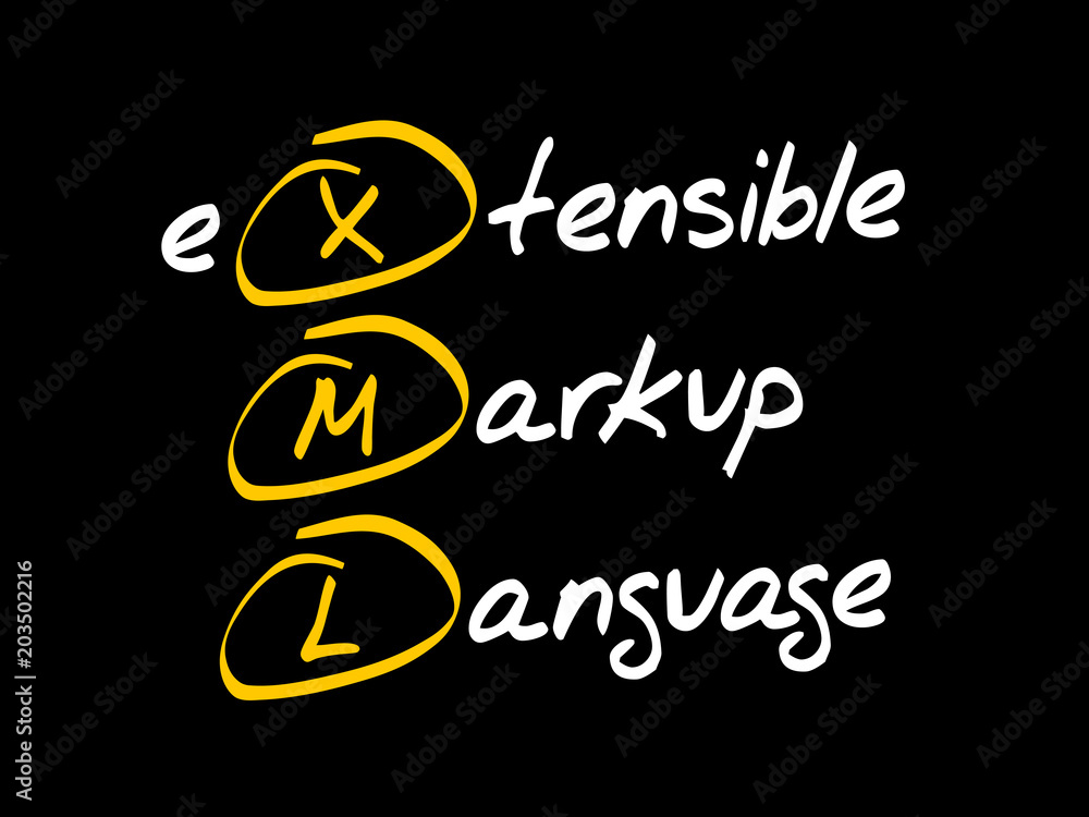 Poster xml - extensible markup language, acronym concept