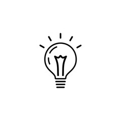 Light bulb vector icon