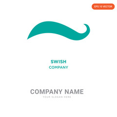 Black swish company logo design