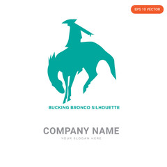 bucking bronco company logo design