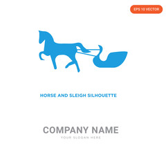 horse and sleigh company logo design