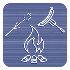 Grilled sausage and zephyr icon