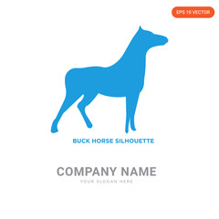 buck horse company logo design