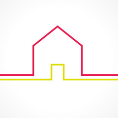 fond abstrait, maison