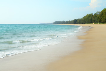 Sea beach sand sky and summer day landscape viewpoint phuket thailand