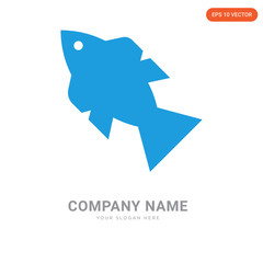 Fish with Four bubbles company logo design