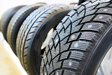Winter stud tires for cars