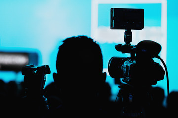 Camera Recording Presentation Of A Speaker