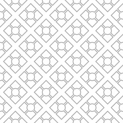 Gray geometric design on white background. Seamless pattern