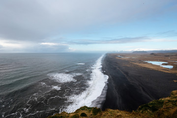 Fantastic black beach in southern Iceland
