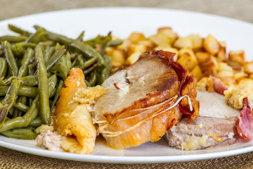 rôti de porc orloff et légumes