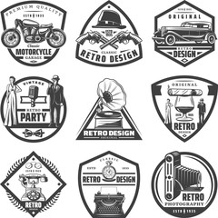 Obraz premium Vintage Retro zestaw etykiet