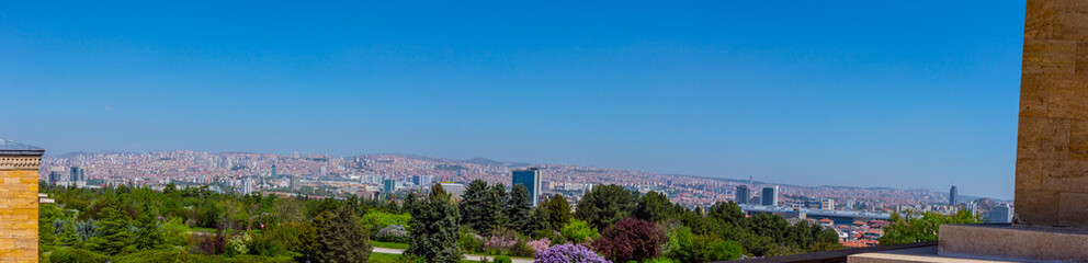 View from the monumantal tomb to the city of Ankara