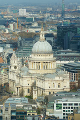 Fototapeta na wymiar St.Paul's Cathedral aerial