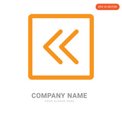 Left arrow company logo design