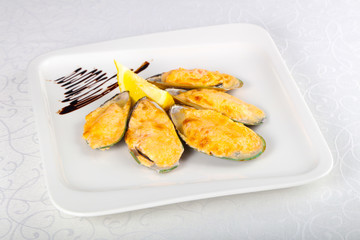 Baked mussels